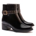 Bota/Coturno Feminina Kader Woman Couro Confort Preto