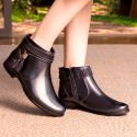 Bota Feminina Kader Woman Couro Preto