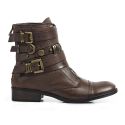 Bota/Coturno Feminina Kader Woman Couro Confort Chocolate