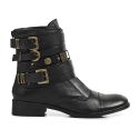Bota/Coturno Feminina Kader Woman Couro Confort Preto