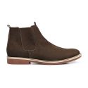Bota Chelsea Calprado Couro Masculina Bico Redondo Conforto