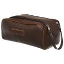 Necessaire Multiuso ref 2204 Gogowear em 100% Couro Legitimo cor Café