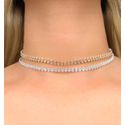 Choker Cravejada na Baguete Com 36cm ( UNITÁRIO)