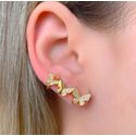 Brinco ear cuff de borboleta 