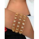 Bracelete de trevo com micro zircônias 