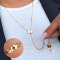 Conjunto de gravatinha de borboleta