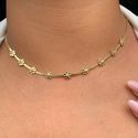 Chocker de fita de Flor 