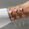 Pulseira de coração com ponto de luz 