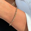 Pulseira linha Premium cabo de aço 3 banhos 