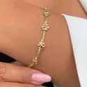 Pulseira de fita de flor 