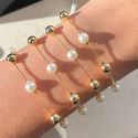Pulseira de esfera com perola (cada)