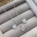 Conjunto na Prata 925 de coração 