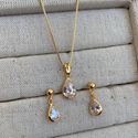 Conjunto ponto de luz formato gota 