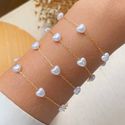 Pulseira de coração na perola (cada)