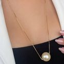 Colar alongado com perola 