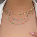 Chocker na zircônia coloridas (cada) 