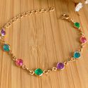 Pulseira Infantil na Zircônia Colorida 