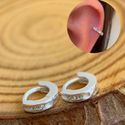 Argolinha com detalhe prata 925 