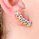 Brinco Ear Cuff Cravejado Na Zirconia