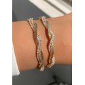 Pulseira riviera trançada na malha