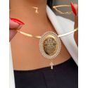 Chocker aro com pingente oração pai nosso