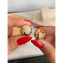 Brinco De Argola Com Coração Cravejado Na Micro Zirconia