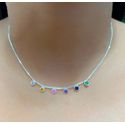 Choker Pontinho de Luz no Banho Prata 45cm