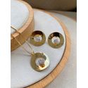 conjunto redondo vazado com pedra 