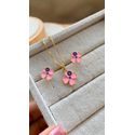 conjunto infantil de flor com detalhes roxo