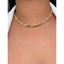 Chocker riviera trançada na malha