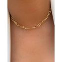Choker de corrente detalhe pontinho de luz 