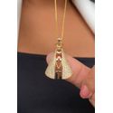 Colar Com Pingente Nossa Senhora Aparecida Cravejada