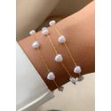 Pulseira perolas de coração (unitário)