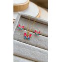 conjunto infantil de borboleta colorida 