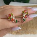 Brinco ear cuff, com zircônia 