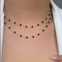 Colar com esferas preta (cada) 