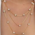 Colar triplo de perolas 