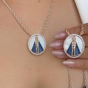 Colar cabo de aço Nossa senhora linha Premium 