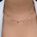 Choker de perola com estrelas 