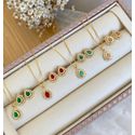 Conjunto ponto de luz em gota na zircônia colorida