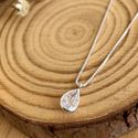 Colar de gota em zircônia prata 925
