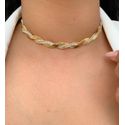 Chocker fita torcida com navetes