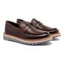 Loafer Masculino Casual Laroche Bolt Em Couro - Café