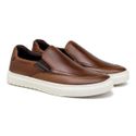 Slip On Yate Masculino Connect em Couro - Chocolate