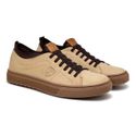 Sapatenis em Couro Casual Masculino Connect - Taupe Creme E L