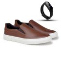 Slip On LRC Connect - Brown + Brinde Relógio Digital Preto