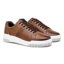 Sapatenis Casual Daytona em Couro - Chocolate + Brinde Bag 30anos