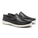Mocassim Masculino Ferrara em Couro - Preto E L
