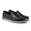 Mocassim Loafer Florença em Couro Floater - Preto