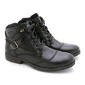 Bota Saara em Couro - Preto